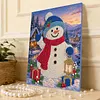 (30x40cm)DIY Pearl Painting Framed Snowman Handmade Pearl Material Art Kit Living Room Decor