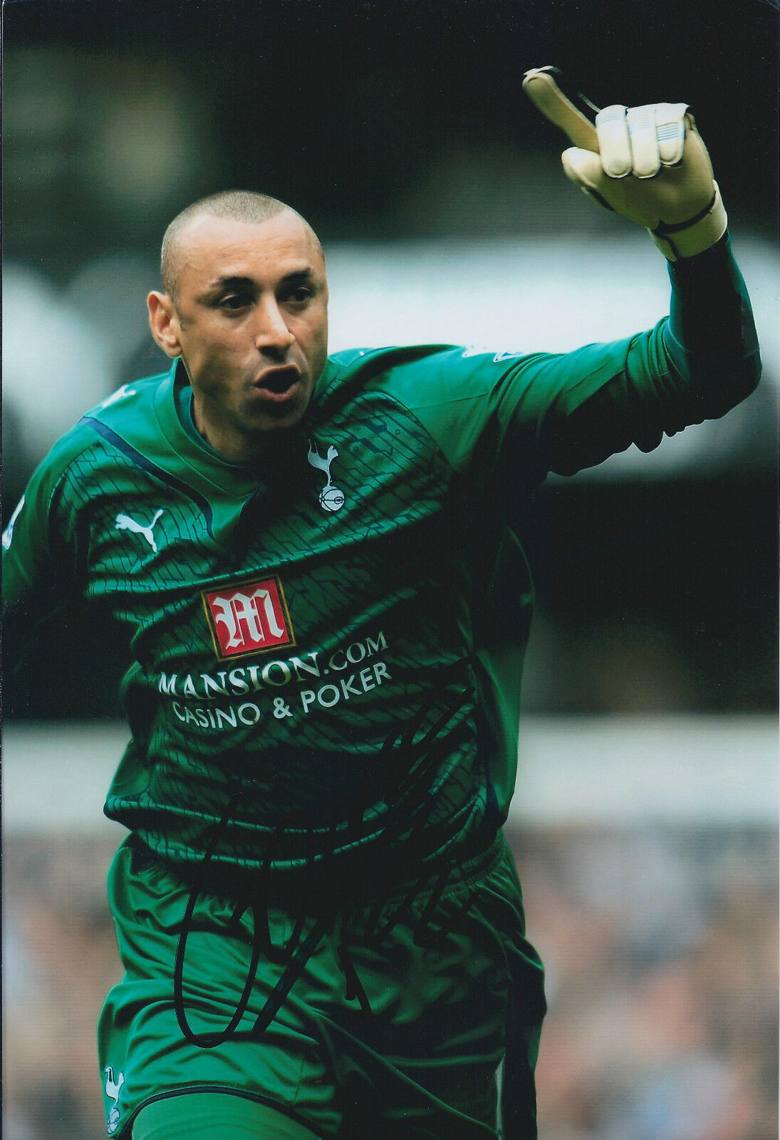 Heurelho GOMES Signed Autograph 12x8 Photo Poster painting AFTAL COA Tottenham Hotspurs