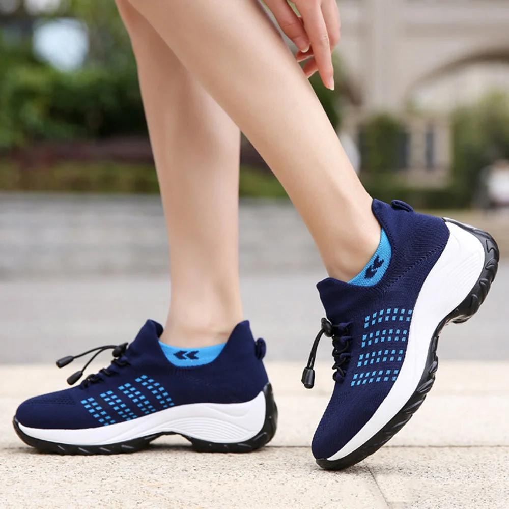 Smiledeer British style ladies casual fashion flying knitted socks shoes