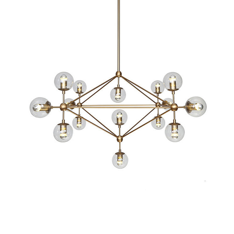 Ritz 15 Bulb Brass Pendant Light