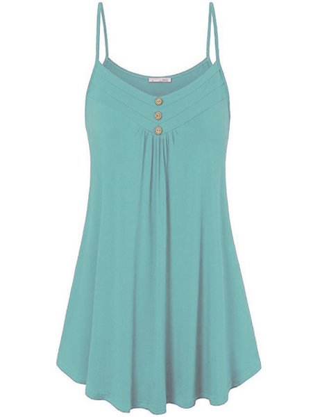 Summer Women's Plus Size Knee-length Sling dress Sleeveless Casual Long Dress - Shop Trendy Women's Fashion | TeeYours