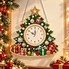 Acrylic Special Shape Xmas Tree Diamond Pearl Painting Clock Handicraft Hanging Kit