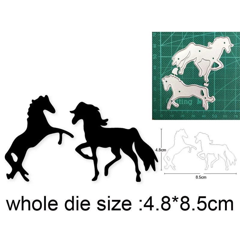 Crafts Metal Cutting Dies Cut Die Mold man Woman Riding Horse Decoration Scrapbooking Dies Knife Mould Blade Punch Stencils Dies