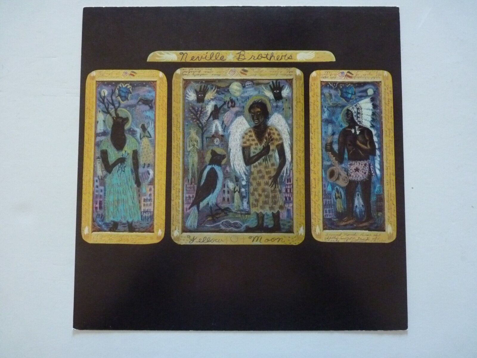 Neville Brothers Yellow Moon LP Record Photo Poster painting Flat 12x12 Poster