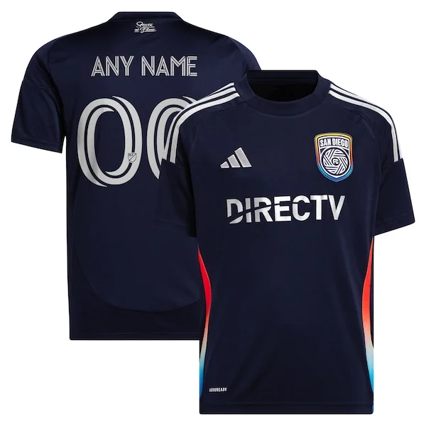  San Diego FC adidas Youth 2025 State of Flow Replica Custom Jersey - Navy