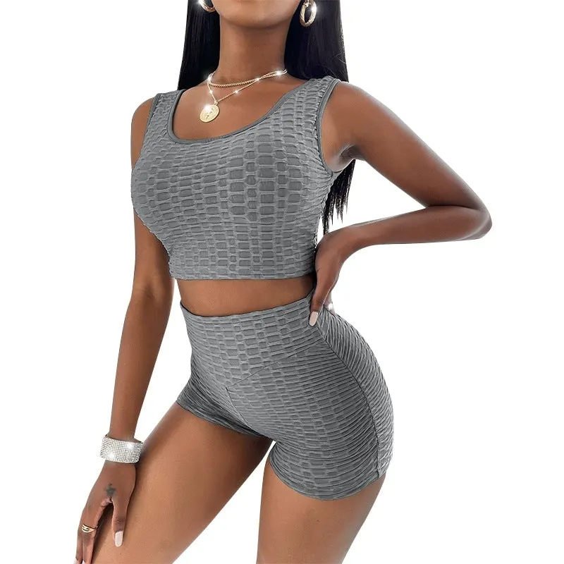 Women's Pineapple Grid Breathable Sports Suit
