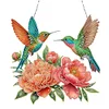(US Local)Acrylic Special Shape Flowers Birds Diamond Painting Art Hanging Pendants