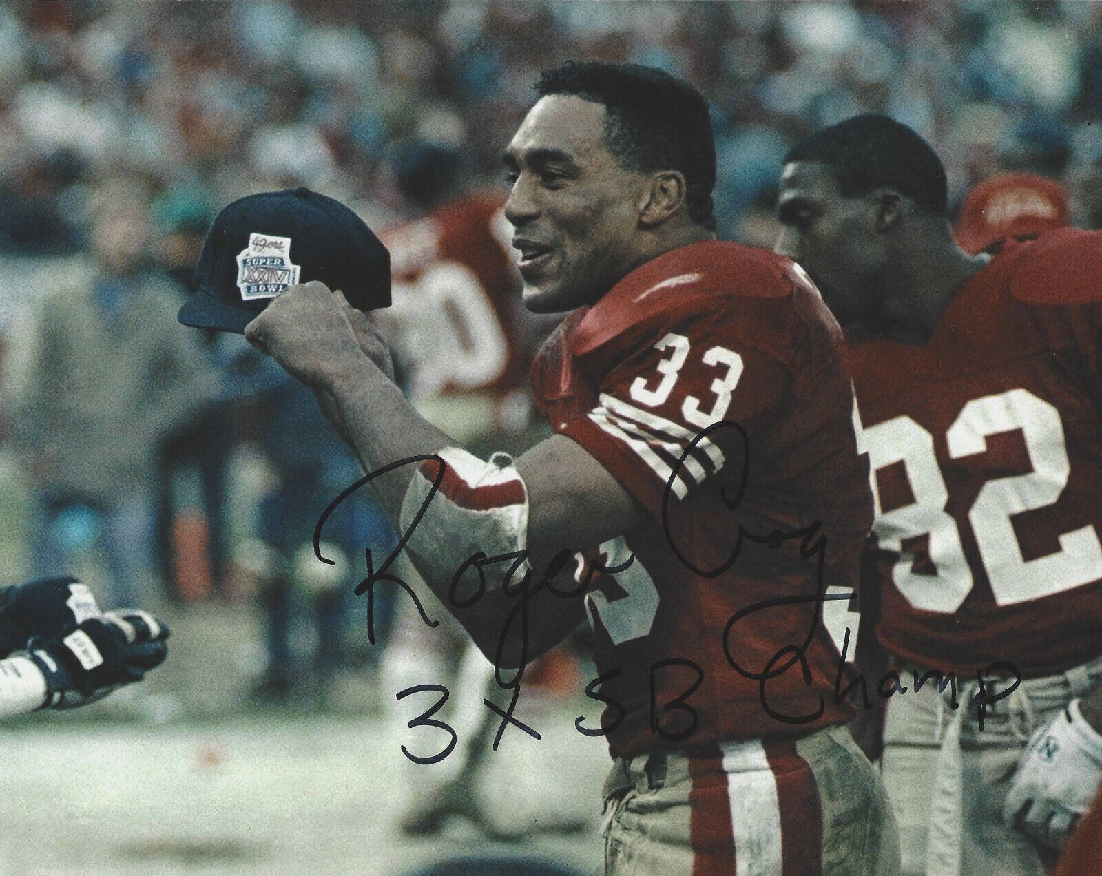 ROGER CRAIG SAN FRANCISCO 49ERS SIGNED AUTHENTIC 8x10 Photo Poster painting C w/COA 33 NFL WR