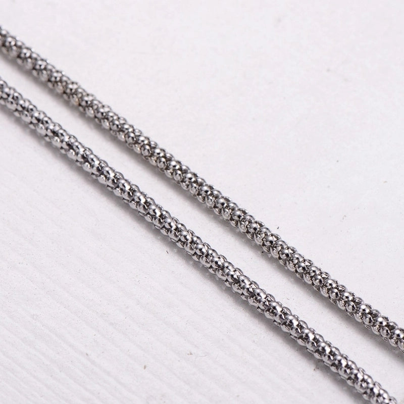 Retro Curve 304 Stainless Steel No Inlaid 18K Gold Plated Plating Chain Stainless Steel Necklaces