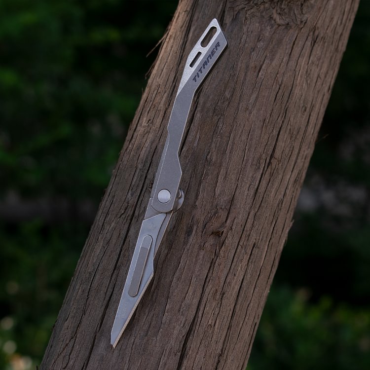 The TITANER Falcon 2.0. Titanium EDC Pocket Micro Knifer Set