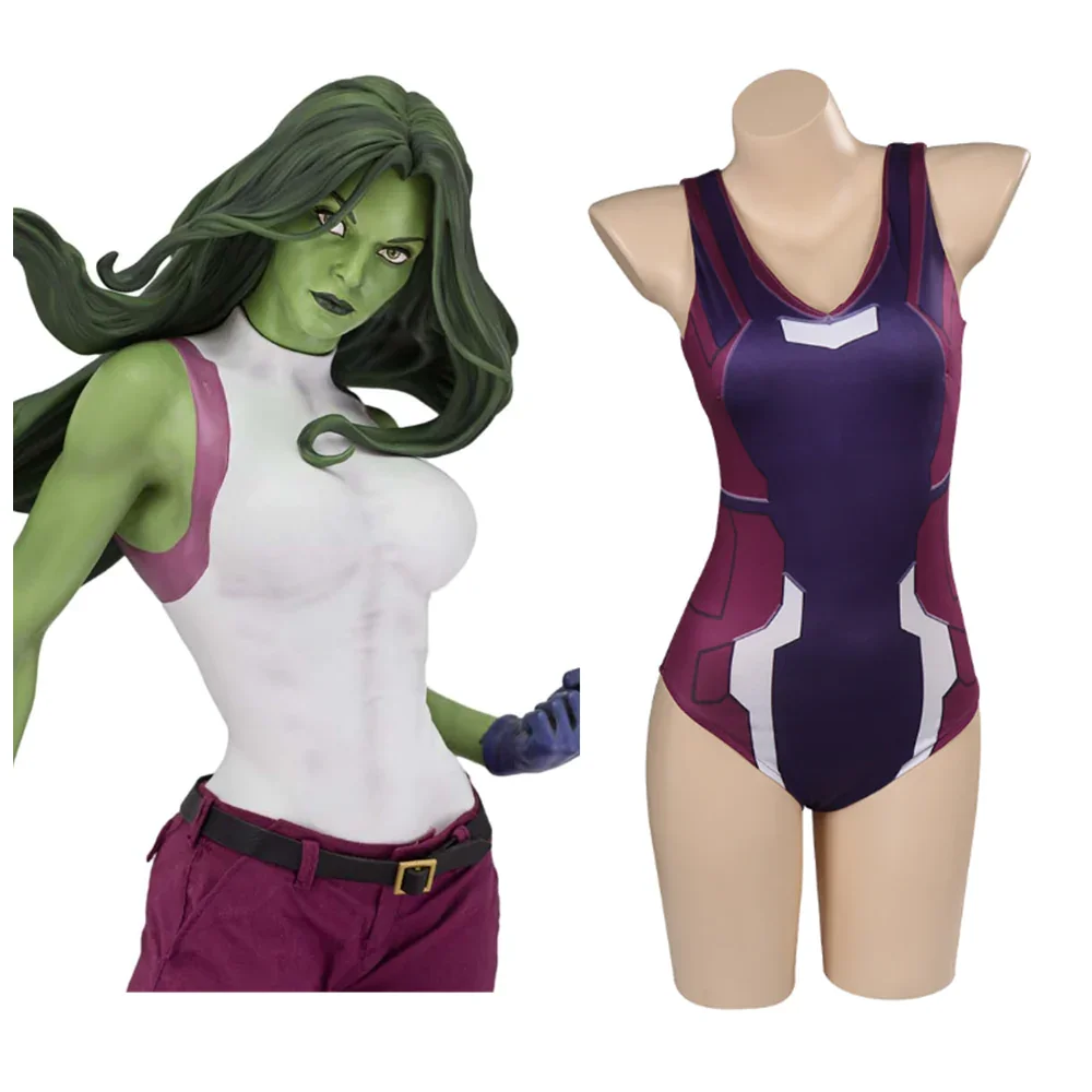 She-Hulk Jennifer Walters Cosplay Costume Swimsuit Outfits Halloween Carnival Party Suit
