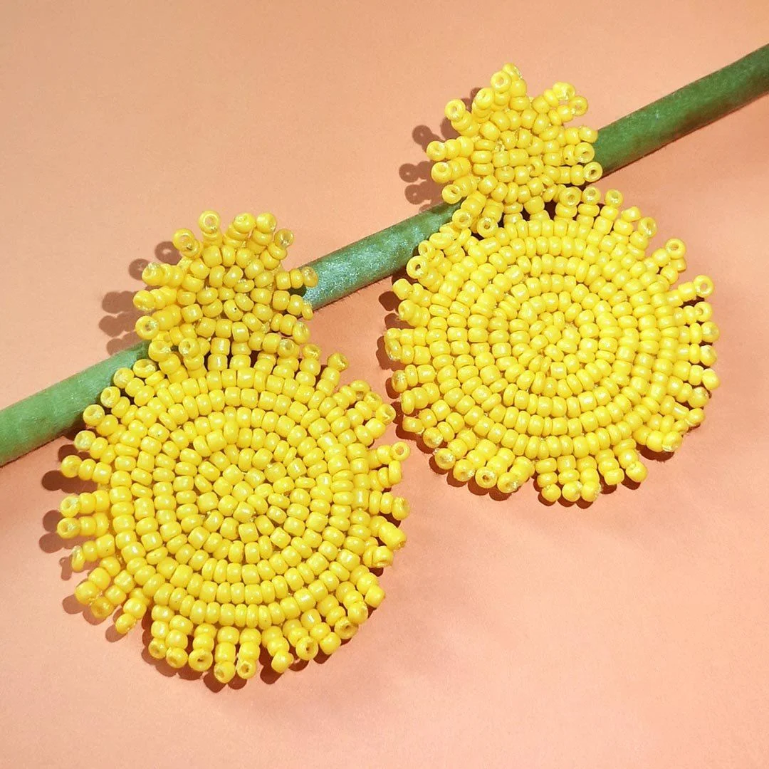 Chic Earrings (Yellow) - AW 7018
