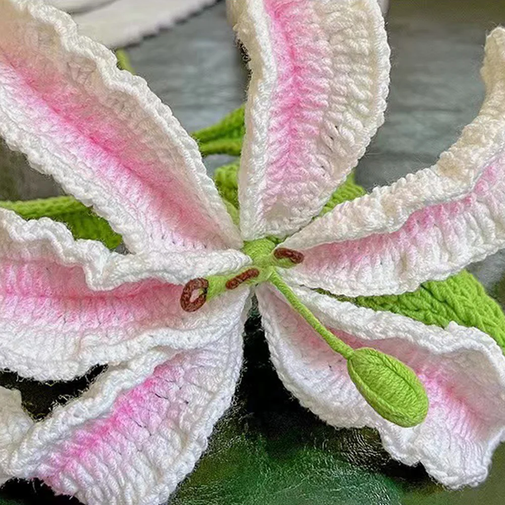 Handwoven Lily Bouquet Home Decor Simulation Flower