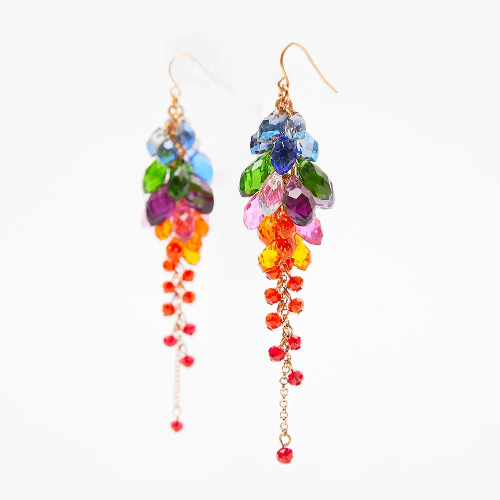 Dvacaman 2020 New Fashion Irregular Ceramic Pendant Earrings Women Vintage Handmade Resin/Wood/Metal Long Drop Earrings Jewelry