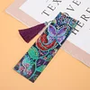 DIY Special Shaped Diamond Painting Leather Tassel Bookmark Creative Crafts