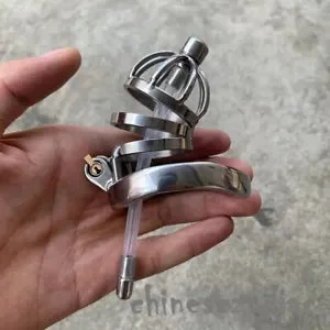 pornhint Pornhint Stainless Steel Male Chastity Belt Lockddown Cage Sounds Plugs Binding
