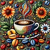 Diamond Painting-DIY Full Round Drill Coffee(40*40 CM)