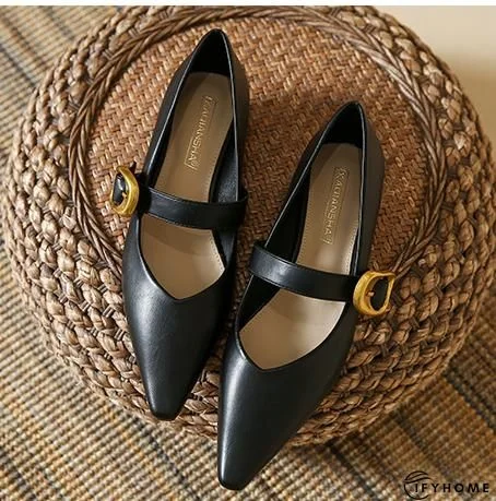 Women's Simple Buckle Casual High Heels | IFYHOME