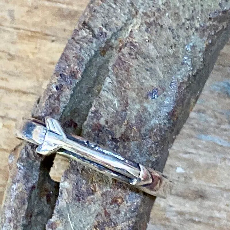 Stacking Sterling Silver Arrow Ring Size 7