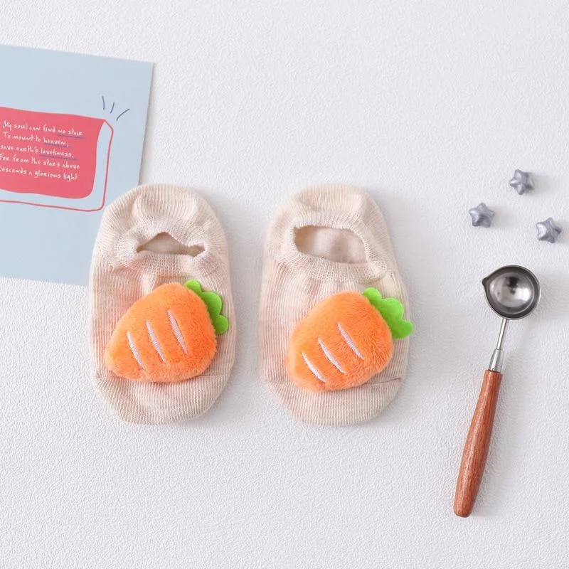 1 Pair Cotton Baby Girls Boys Sock Rubber Anti Slip Floor Cartoon Kids Toddlers Autumn Spring Newborn Kawaii Infant Gift Socks