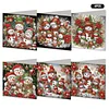 (US Only)6PCS DIY Xmas Diamond Art Greeting Cards Congratulations Cards & Gifts (Snowman)