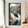 (US Only)Crane Printed Cross Stitch Kit 40x70cm DIY 11CT Thread Art Needlework Home Decor