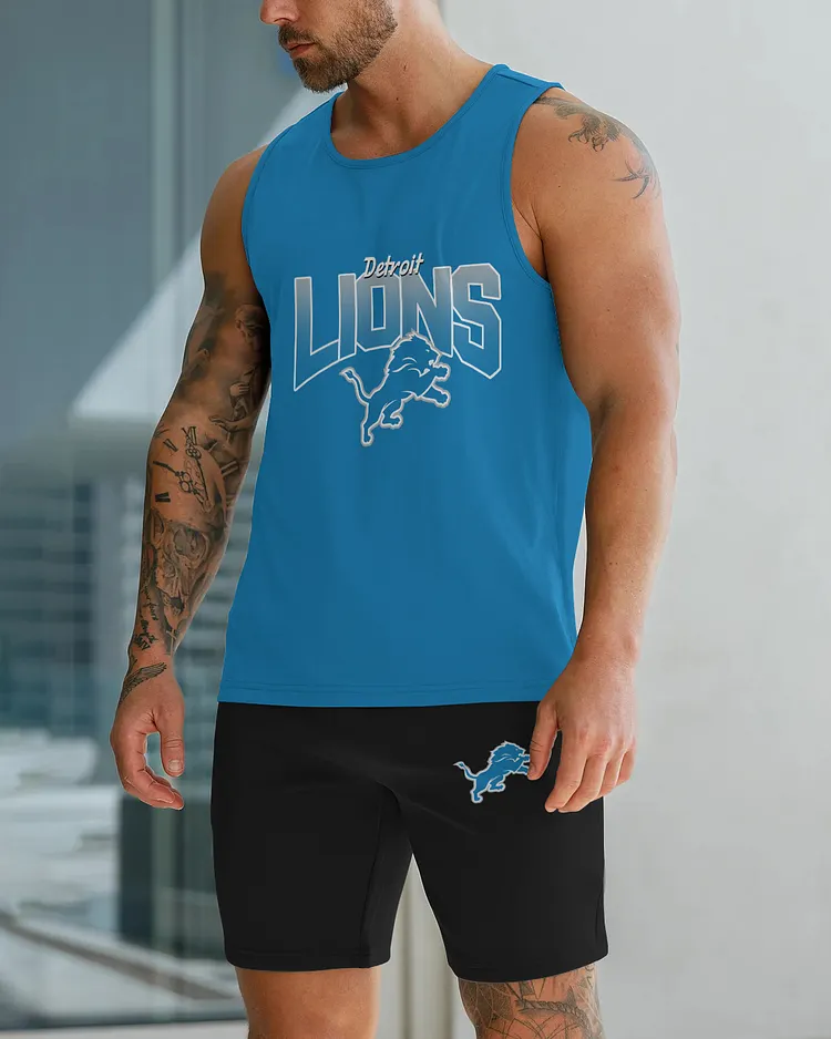 Detroit Lions Limited Men's Tank Top And Shorts Set