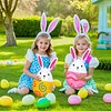 6 Pcs Easter Inflatable Outdoor Decorations PVC Colored Giant Egg Ornaments Blow Up Easter Egg Yard Decorations for Lawn/Garden/Porch/Courtyard