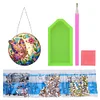 5D Diamond Painting Double Sided Effect  Stained Glass Panel Decorative Home Garden Decoration Hanging Kit(Butterfly)