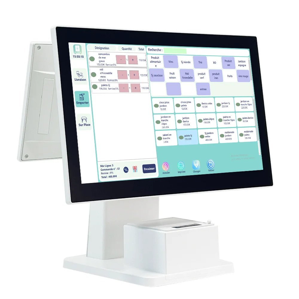 RFID POS System All in One Cash Register POS Terminal RFID Supermarket Restaurant POS Device with Thermal Printer