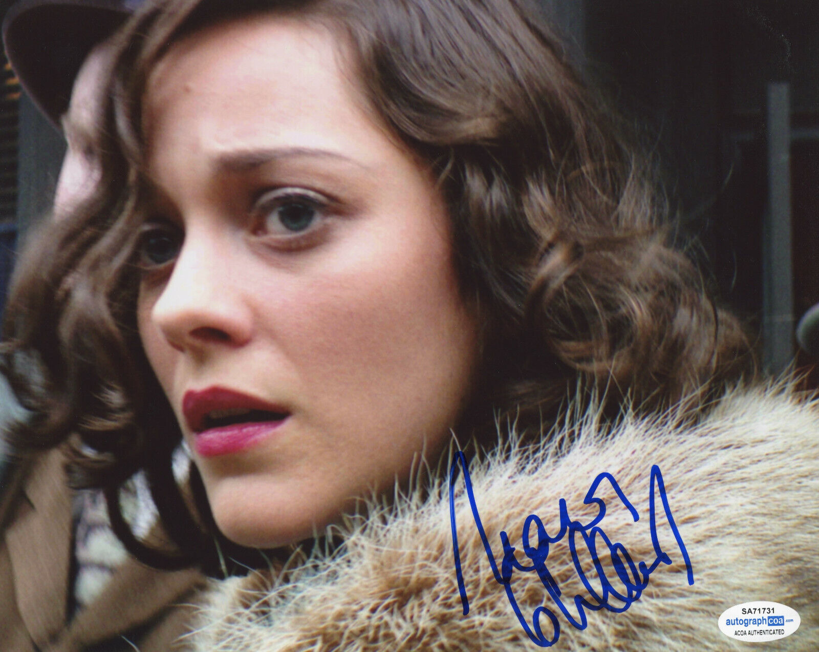 *SEXY* MARION COTILLARD SIGNED PUBLIC ENEMIES 8x10 Photo Poster painting #2 ACOA COA EXACT PROOF