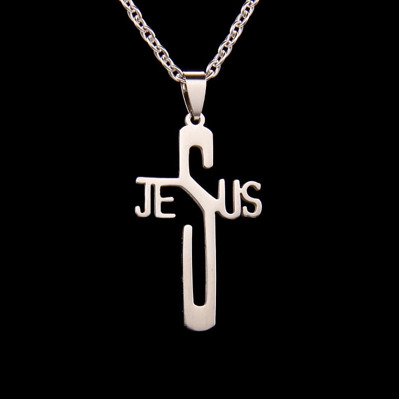 Minimalist Cross Stainless Steel Polishing Plating Gold Plated Unisex Pendant Necklace