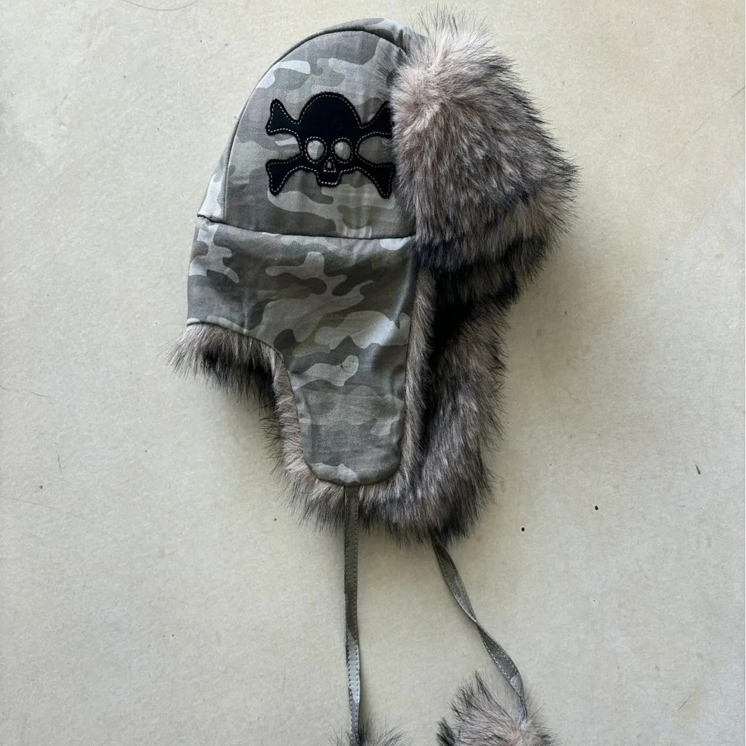 Athvotar Athvotar Winter Warm New Clothing Skeleton Print Men And Women Personality Trend Lei Feng Hat Subculture