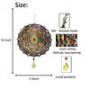  Mandala Hanging Wind Spinner 11.8 Inch Outdoor Wind Chime Art Garden Decor 3D Stainless Steel Metal Sculptures Kinetic Ornaments 