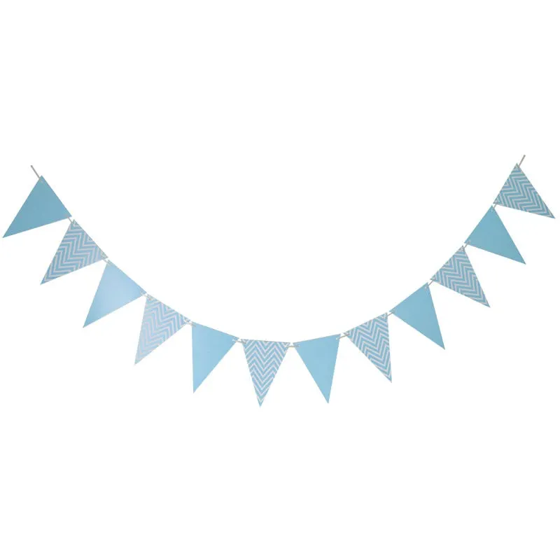 3m 12 Flag Gold Pink Paper Board Garland Banner For Baby Shower Birthday Party Decoration Kids Room Decoration Garland Bunting