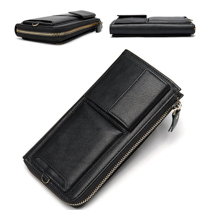 Casual Style Card Slot Currency Pocket Magnetic Closure Soft Leather Wallet