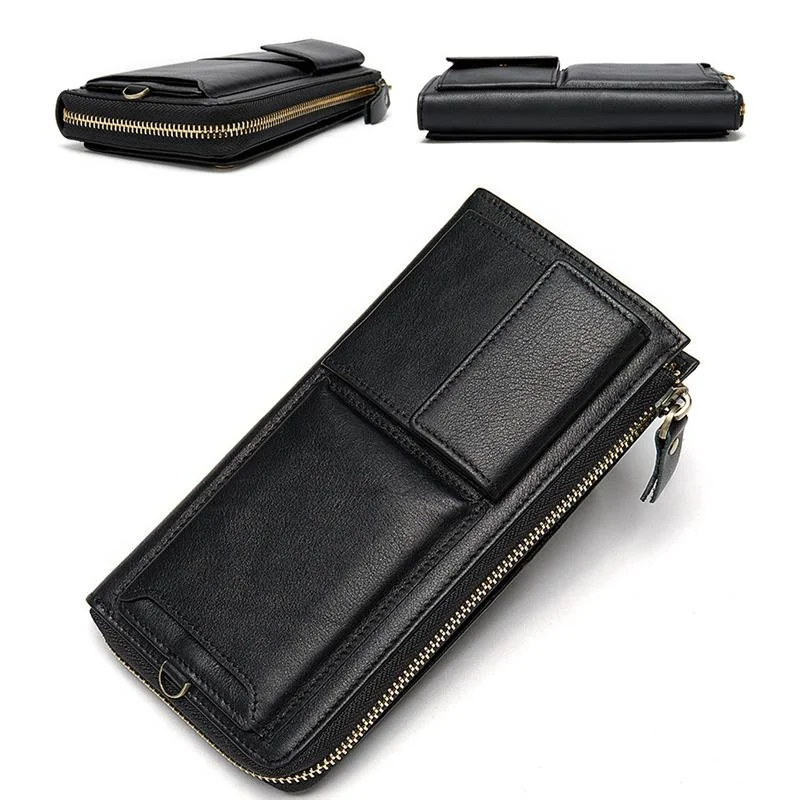Casual Style Card Slot Currency Pocket Magnetic Closure Soft Leather Wallet