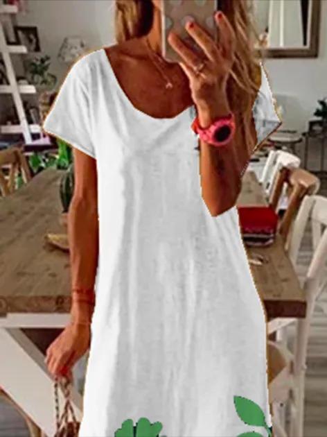 White Shift Casual Dresses