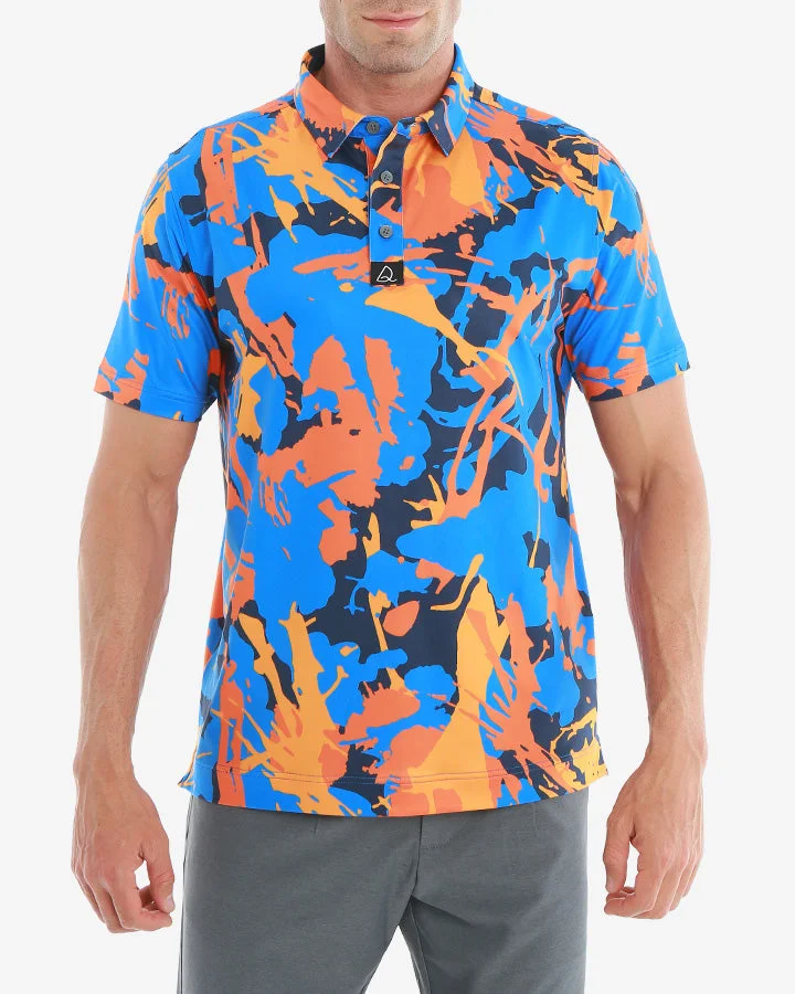 Abstract Colorful Seamless Camouflage Polo