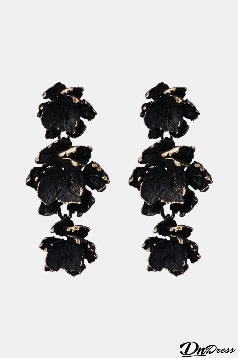 Flower Shape Zinc Alloy Dangle Earrings