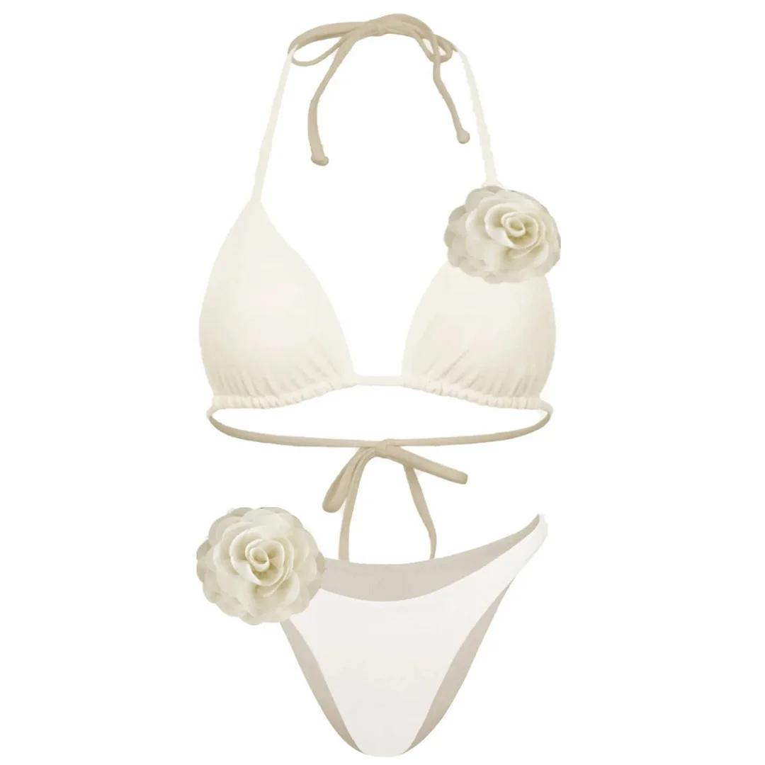 Churchf Three-Point Mini Bikini Low-Waist Sexy Strap Split Swimsuit Women 2025 New Bikini