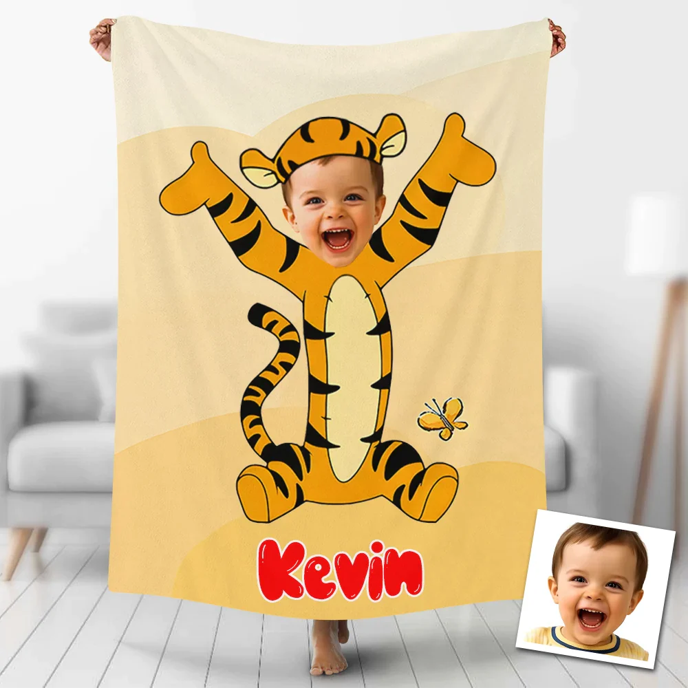 Custom Blankets Personalized Pooh Bear Tigger Blankets