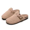 Women's Birken Outer Wear Leather Boston Slippers