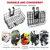 Bike Front Rear Basket Fold-Up Bicycle Cargo Rack Metal Wire Ebike Travel Basket