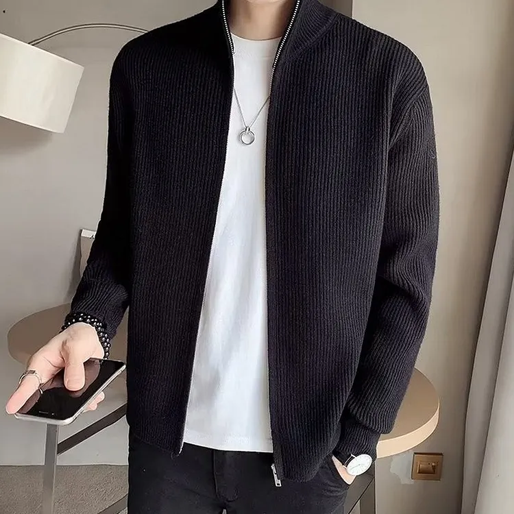 Knit Zip Up Jacket for Men