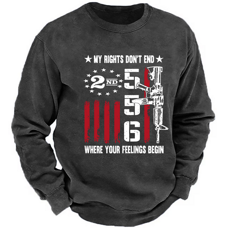 My Rights Don’T End 2nd 556 Where Your Feelings Begin Sweatshirt