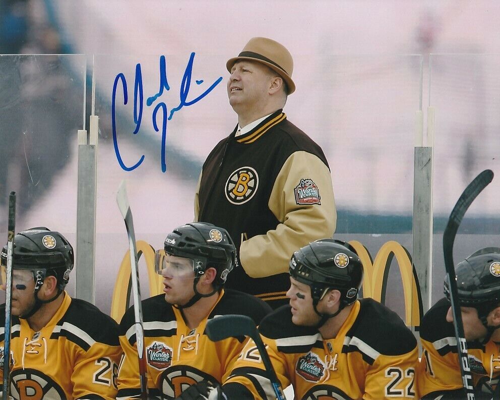 CLAUDE JULIEN SIGNED BOSTON BRUINS WINTER CLASSIC COACH 8x10 Photo Poster painting #1 PROOF!