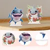 2pcs DIY Cute Smiling Sharks Diamond Painting Ornaments