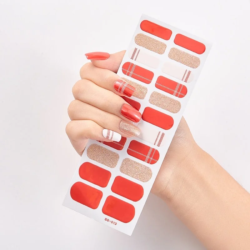 New Year Snow Flakes Nail Polish Sticker DIY Designer Nail Decor Sticker Nail Art Decoration Christmas Nail Sticker Set for Her