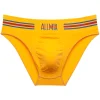 Men's Sexy Color Stripe Seamless Low Waist Letter Briefs
